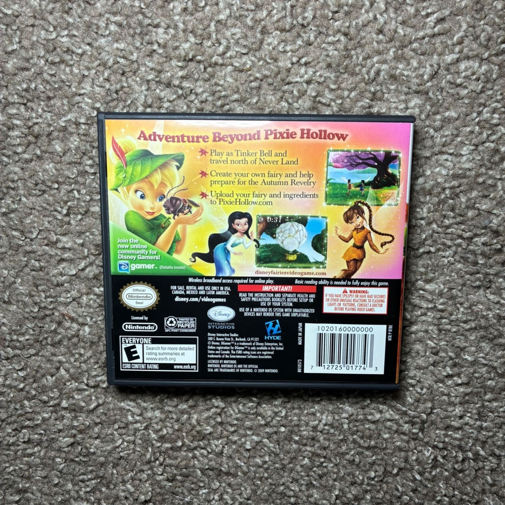Disney Fairies Tinker Bell and the Lost Treasure Nintendo DS Manual Poster CIB - Picture 3 of 9